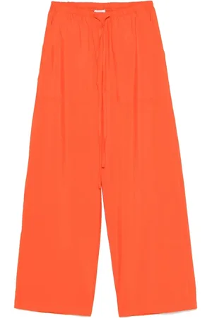 ALYSI Broeken, Dames, Oranje, S, Oranje Broek met Trekkoord en Zakken