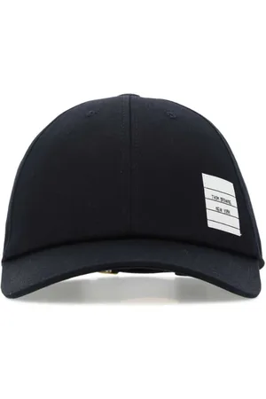 Thom Browne Accessoires, Heren, Blauw, S, Katoen, Middernachtblauwe Katoenen Baseballpet