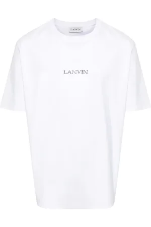 Lanvin Tops, Heren, Wit, L, Katoen, Optic Tee