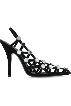The Attico Schoenen, Dames, Zwart, 40 EU, Leer, Heeled Schoenen Grid