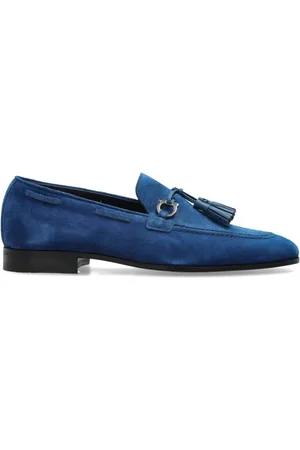 Salvatore Ferragamo Schoenen, Heren, Blauw, 40 EU, Suède, Basilea Loafers