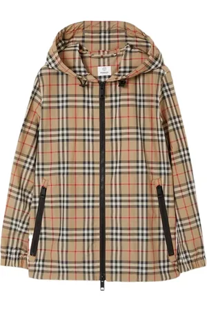 Burberry Jassen, Dames, , S, Vintage Check Jack met Capuchon