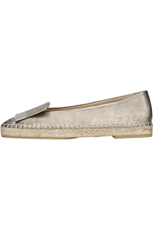 Sergio Rossi Schoenen, Dames, Grijs, 37 1/2 EU, Platte schoenen Grijs