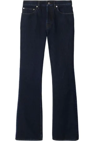 Burberry Jeans, Dames, Blauw, W28, Katoen, Indigo Bootcut Jeans