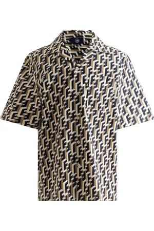 Fusalp Overhemden, Heren, Veelkleurig, 3Xl, Katoen, Heren Korte Mouw Shirt