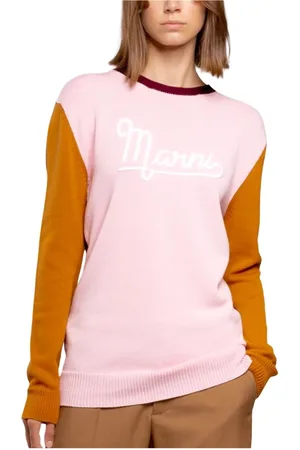 Marni Truien, Dames, Veelkleurig, L, Katoen, Rondgebreide trui