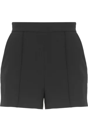 Elisabetta Franchi Korte broeken, Dames, Zwart, L, Polyester, Shorts met zakken en rits