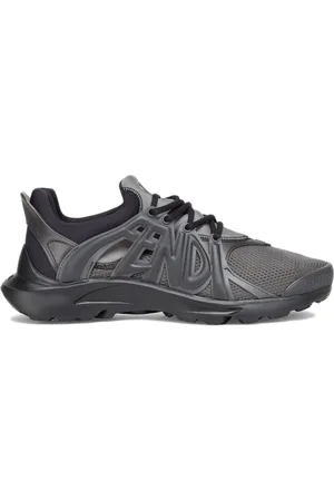 Fendi Schoenen, Heren, Zwart, 42 EU, Polyester, Tag Sneakers