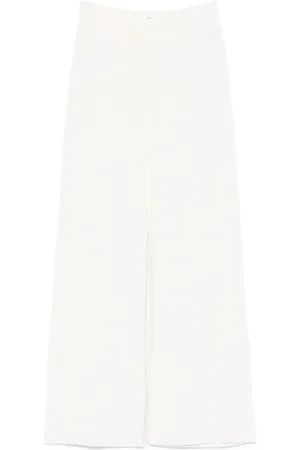 ERMANNO SCERVINO Broeken, Dames, Wit, S, Polyester, Gebreide broek