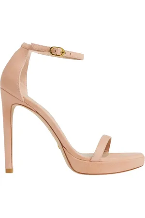 Stuart Weitzman Schoenen, Dames, , 41 EU, Suède, Nudist Disco High Heel Sandalen