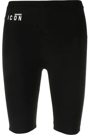 Dsquared2 Korte broeken, Dames, Zwart, S, Katoen, Be Icon Cycling Shorts