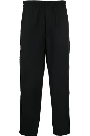 Comme des Garçons Broeken, Heren, Zwart, S, Wol, Straight-Leg wollen broek