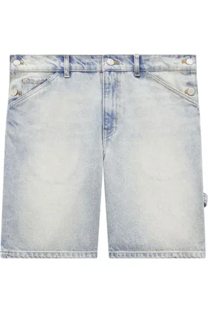 Courrèges Korte broeken, Heren, Blauw, L, Denim, Sailor Denim Shorts
