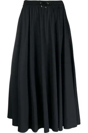 HERNO Rokken, Dames, Zwart, M, Nylon, Zwarte Lange Rok Elastische Taille