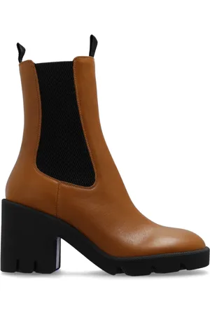 Burberry Schoenen, Dames, Bruin, 37 EU, Leer, Platform Boots Chelsea