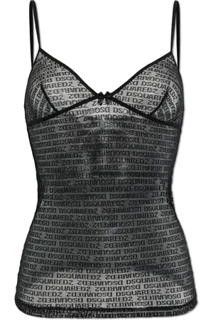 Dsquared2 Tops, Dames, Zwart, S, Lace Camisole Top