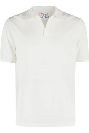 MC2 SAINT BARTH Tops, Heren, Wit, M, Katoen, Klassieke Polo Shirt in Wit