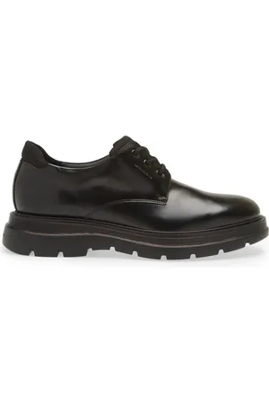 Stuart Weitzman Schoenen, Heren, Zwart, 42 EU, Leer, Leren veterschoen van kalfsleer