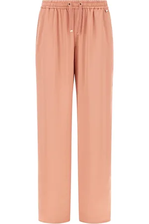 HERNO Broeken, Dames, Roze, XS, Polyester, Chique Roze Twisted Crepe Broek