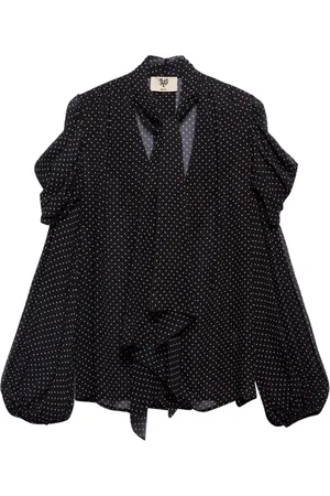 ANIYE BY Blouses & Shirts, Dames, Zwart, XS, Zwarte Lily Shirt Retro Chic Impact