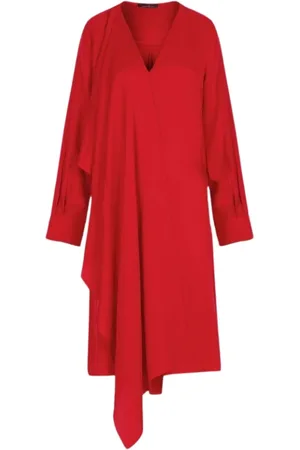 Carolina Herrera Kleedjes, Dames, Rood, S, Overhemdjurk