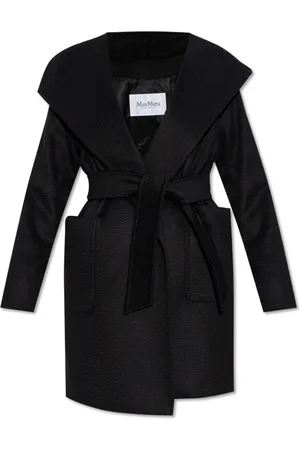 Max Mara Mantels, Dames, Zwart, L, Wol, Wool Coat Rialto