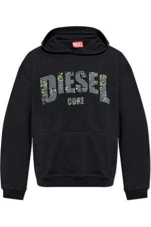 Diesel Sweatshirts & Hoodies, Heren, Zwart, M, Katoen, Printed Sweatshirt S-Boxt-Hood-R13