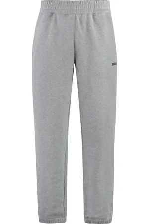 Ermenegildo Zegna Broeken, Heren, Grijs, M, Katoen, Katoenen joggingbroek met elastische enkelboorden