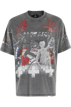 Represent Tops, Heren, Grijs, L, Katoen, Master of Puppets All Over Print T-Shirt