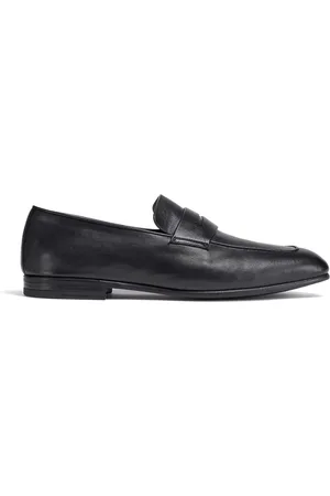 Ermenegildo Zegna Schoenen, Heren, Zwart, 39 EU, Leer, L`Asola Loafers