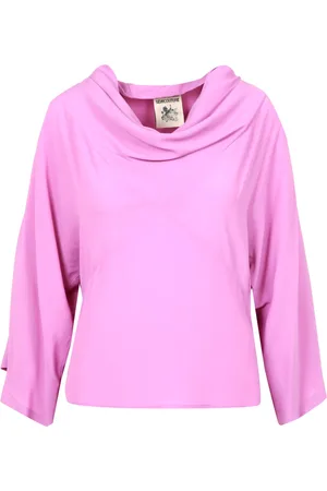 SEMICOUTURE Blouses & Shirts, Dames, Roze, S, Crepe de Chine Blouse
