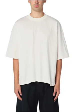STUDIO NICHOLSON Tops, Heren, Wit, S, Korte mouwen ronde hals T-shirt