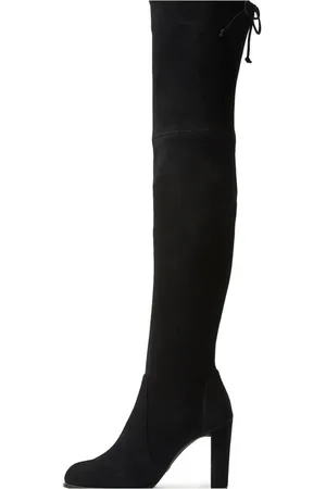 Stuart Weitzman Schoenen, Dames, Zwart, 39 1/2 EU, Highland Over-the-Knee Laarzen