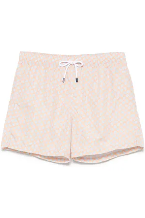 FEDELI Badkleding, Heren, Oranje, L, Polyester, Polyester Zwemshorts met Elastische Band