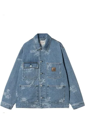 Carhartt Jassen, Dames, Blauw, L, Katoen, Denim Fantasy Katoenen Jas