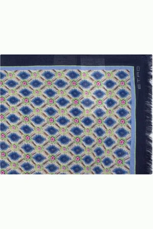Etro Accessoires, Dames, Blauw, ONE Size, Cashmere Zijde Paisley Sjaal