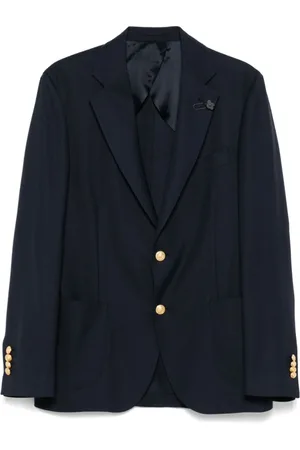LARDINI Jassen, Heren, Blauw, L, Blauw Jasje met Knoopsluiting
