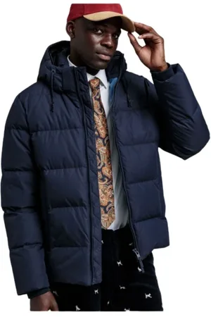 GANT Jassen, Heren, Blauw, S, Katoen, Alta Mixed Cotton Down Jacket
