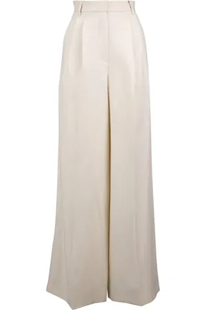 Max Mara Broeken, Dames, , M, Linnen, Wijde Palazzo Broek