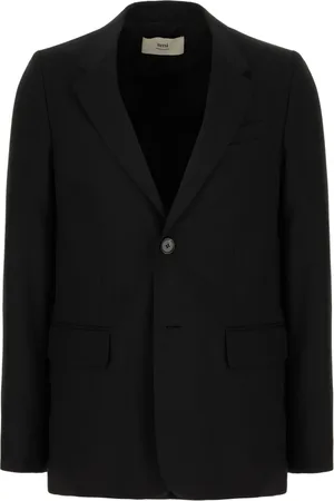 Ami Jassen, Heren, Zwart, M, Wol, Stijlvolle Jassen en Vesten Collectie