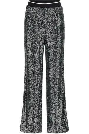 Guess Broeken, Dames, Zwart, S, Polyester, Logo Broek
