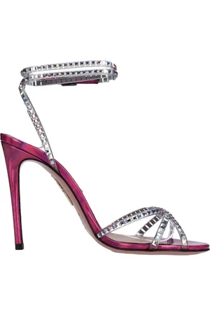 Aquazzura Schoenen, Dames, Roze, 37 EU, Leer, Sandalen Fuchsia