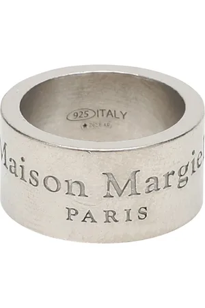 Maison Margiela Accessoires, Dames, Grijs, M, Elegante zilveren ring met uniek design