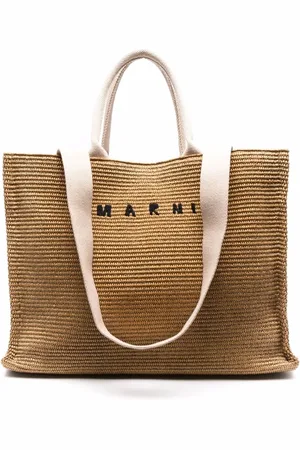 Marni Tassen, Heren, Bruin, ONE Size, Katoen, Bruine Handtas
