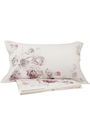BLUMARINE Interieur, unisex, Rood, ONE Size, Katoen, Luxe Beddengoed Set van Bedrukt Katoen