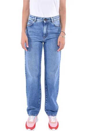 Max Mara Jeans, Dames, Blauw, S, Denim, 90s Straight Leg Denim Jeans