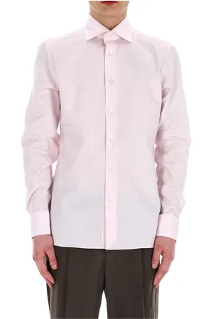 Ermenegildo Zegna Overhemden, Heren, Roze, L, Katoen, Roze Katoenen Overhemd Trofeo Collectie