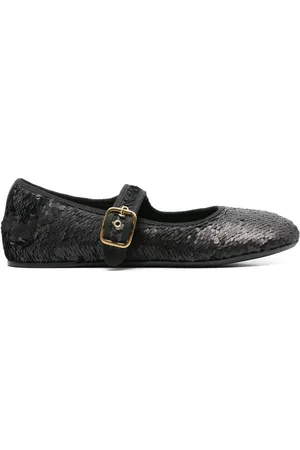 AGL ATTILIO GIUSTI LEOMBRUNI Schoenen, Dames, Zwart, 37 EU, Sequins Ballerina Schoenen voor Baby
