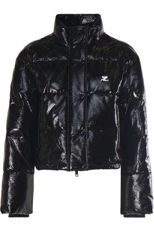 Courrèges Jassen, Dames, Zwart, S, Katoen, Cropped Bomber Jacket