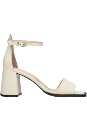Estro Schoenen, Dames, , 39 EU, Leer, leren sandalen met blokhak